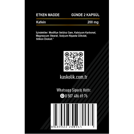 Zeus Nutrition Caffeine 100 Kapsül